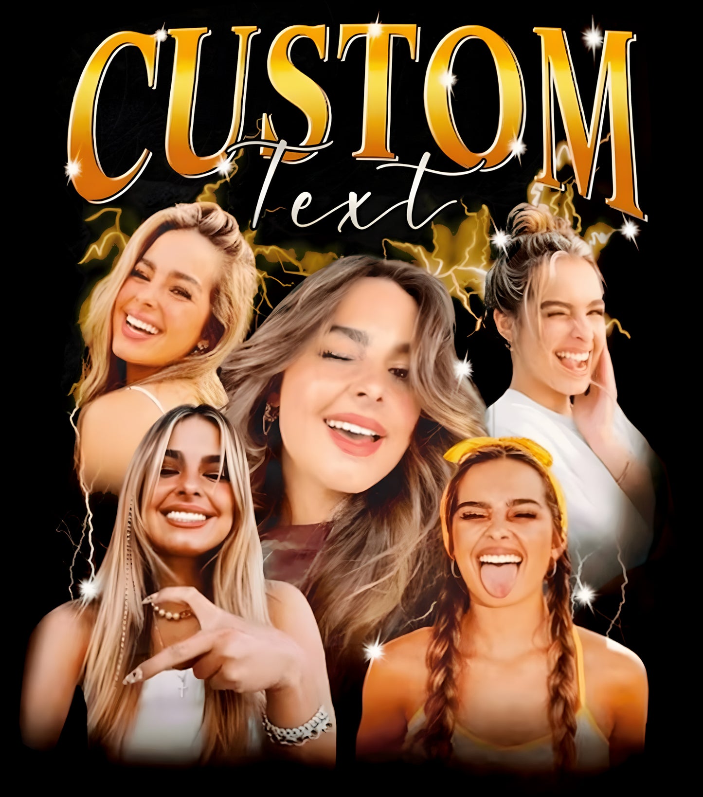 Custom Graphic Photo Vintage Washed Shirt