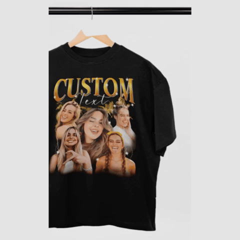 Custom Graphic Photo Vintage Washed Shirt